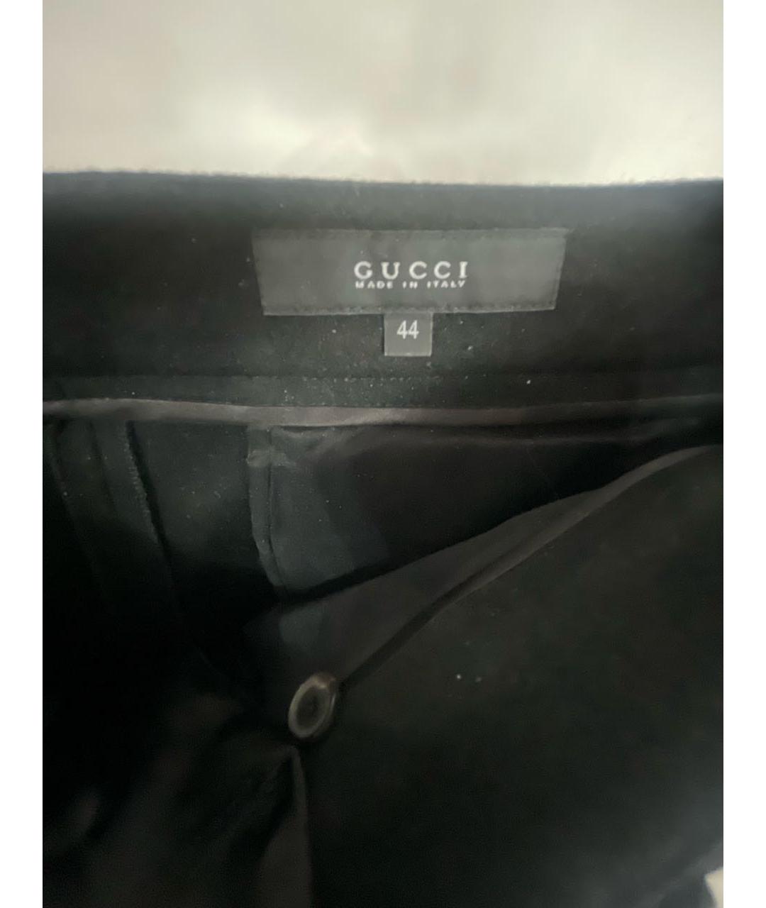 GUCCI Черные шерстяные брюки узкие, фото 3