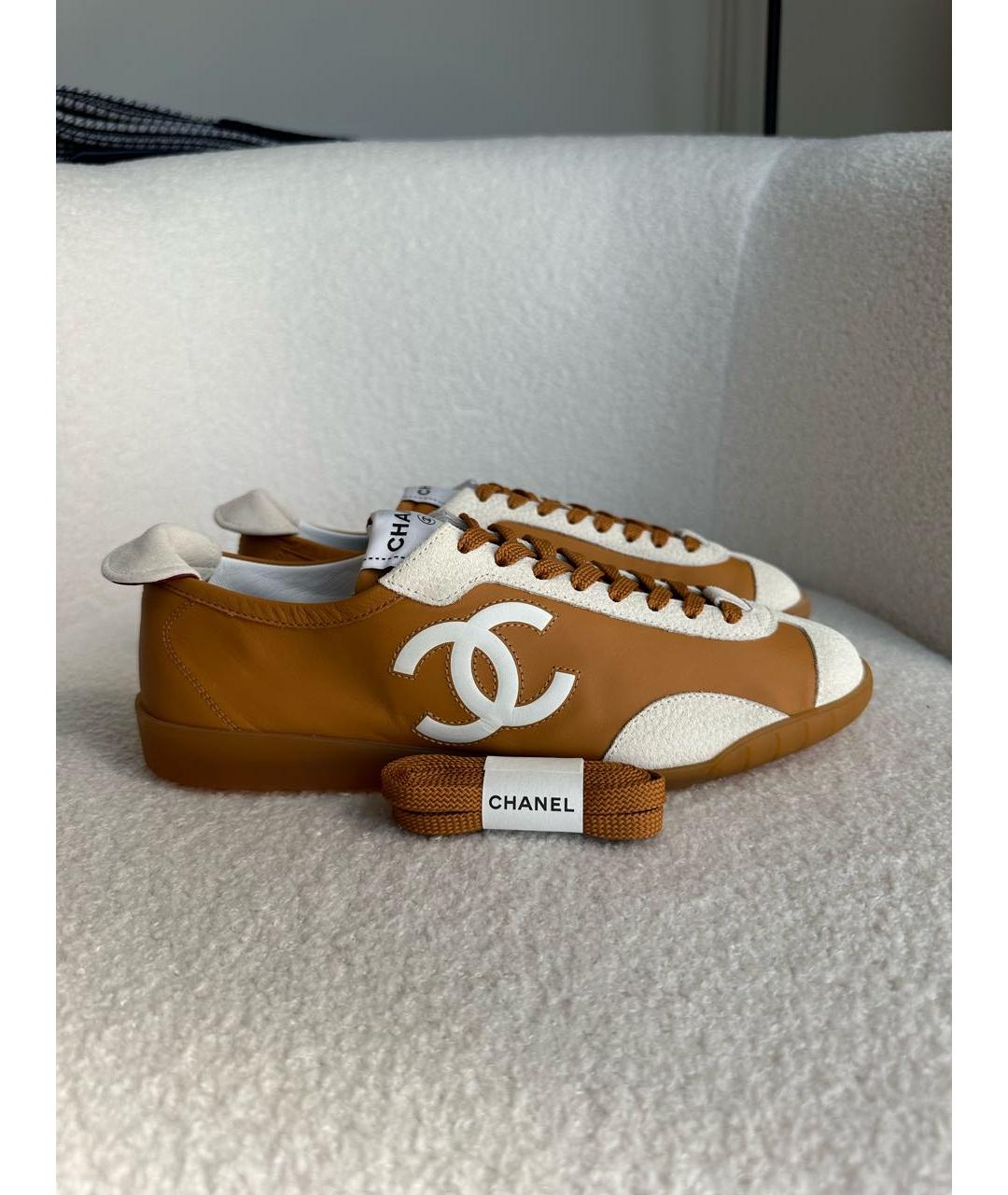 CHANEL Горчичные кеды, фото 6