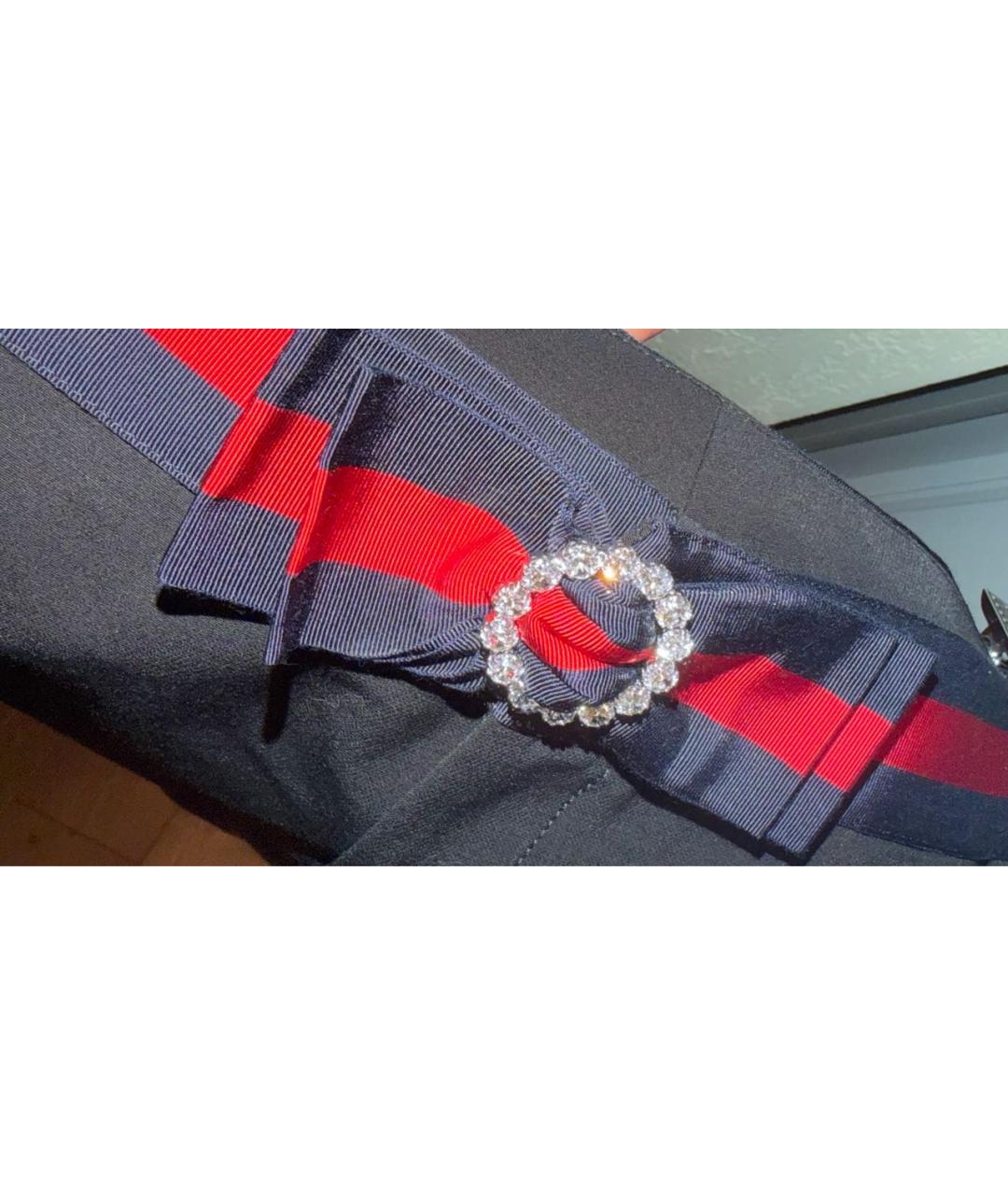 GUCCI Черные хлопко-эластановые брюки узкие, фото 4