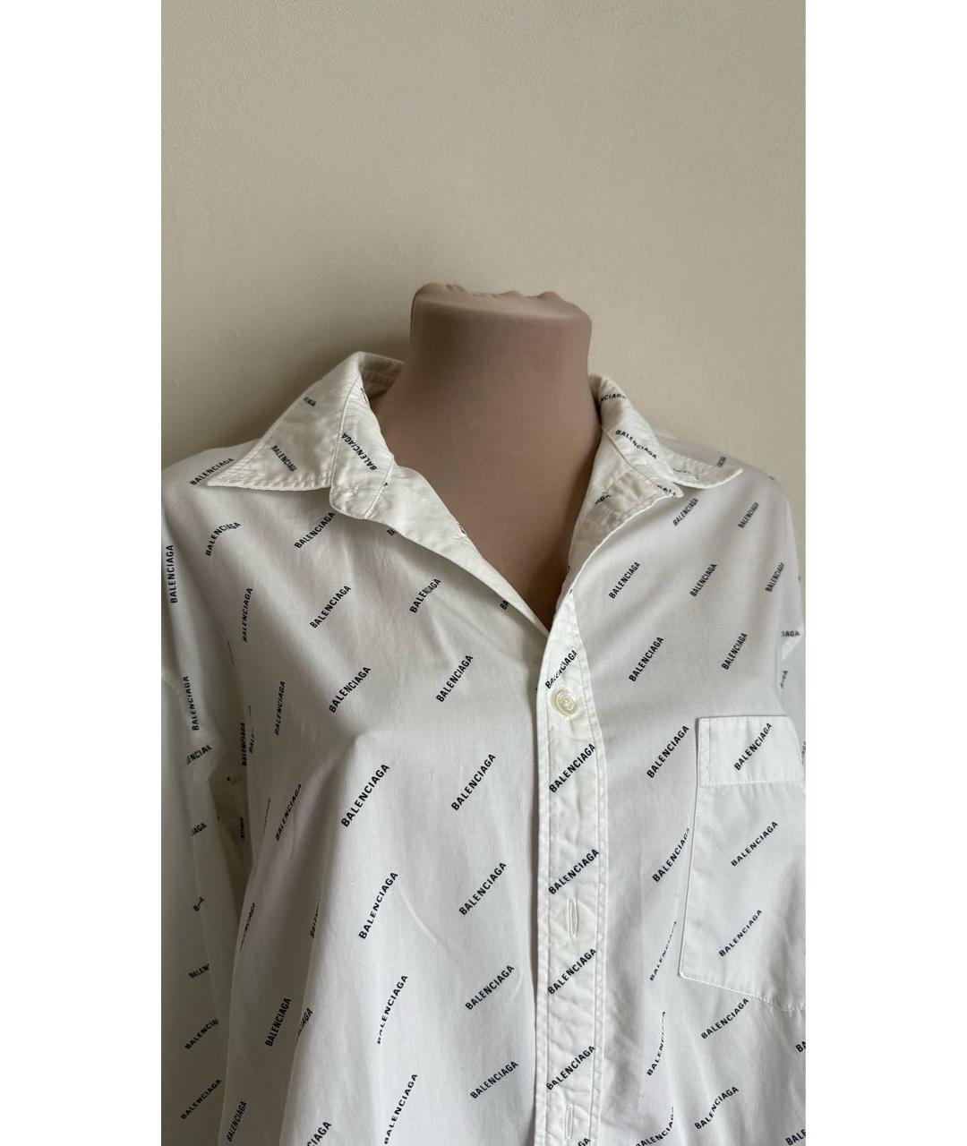 BALENCIAGA Белая хлопковая рубашка, фото 2