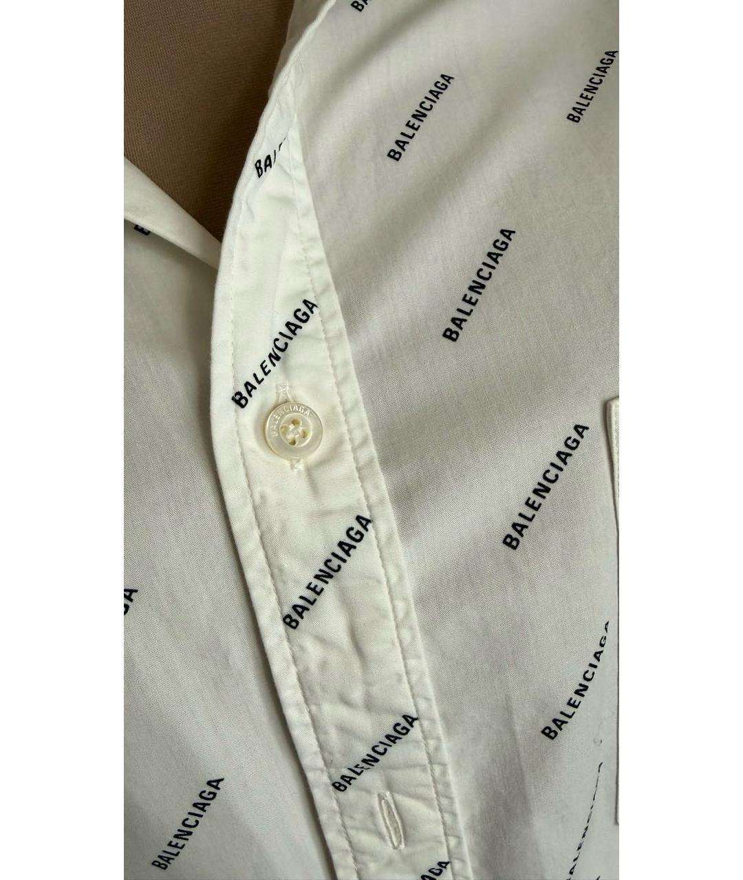 BALENCIAGA Белая хлопковая рубашка, фото 3