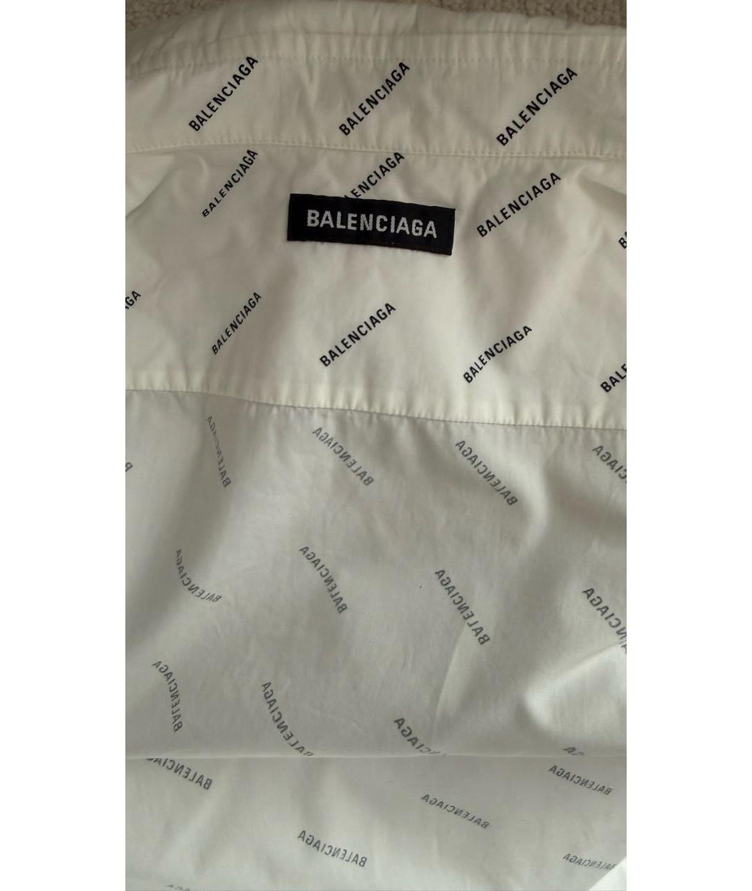 BALENCIAGA Белая хлопковая рубашка, фото 4