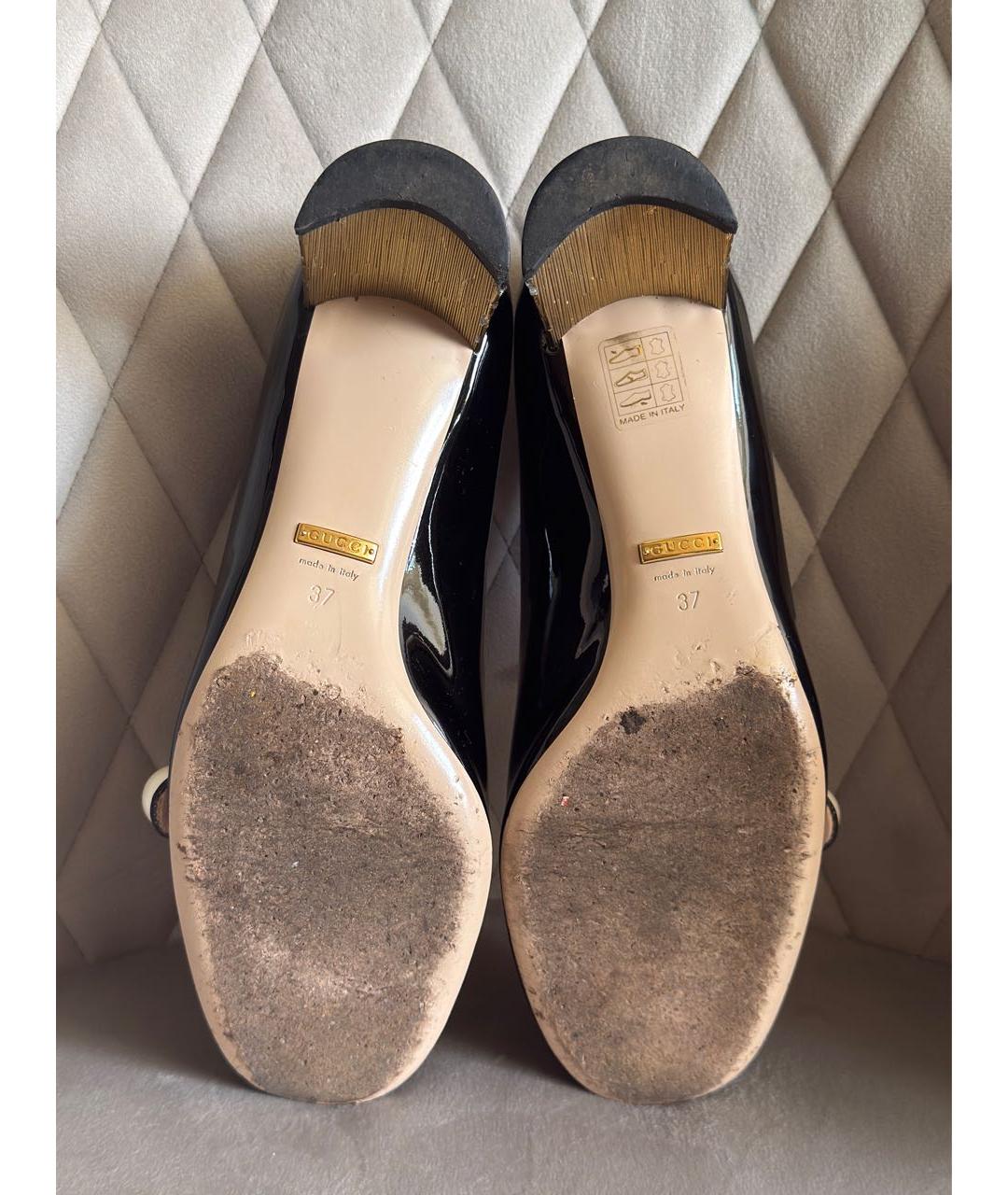 GUCCI Черные туфли из лакированной кожи, фото 7