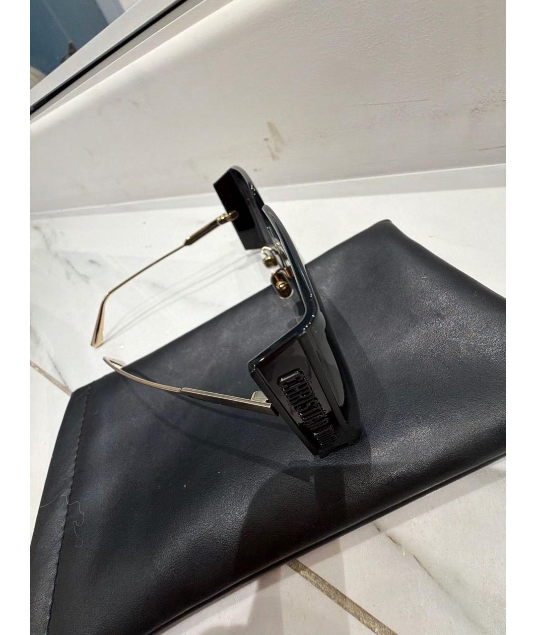 CHRISTIAN DIOR Черные пластиковые солнцезащитные очки, фото 3