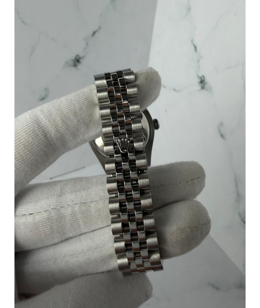 ROLEX Темно-синие часы из белого золота, фото 7