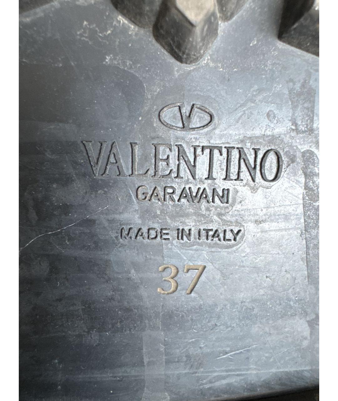 VALENTINO Черные кожаные ботинки, фото 5