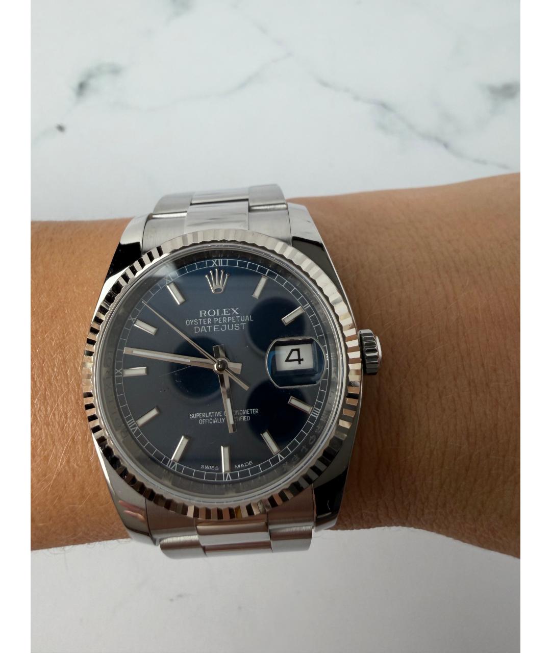 ROLEX Темно-синие часы, фото 9