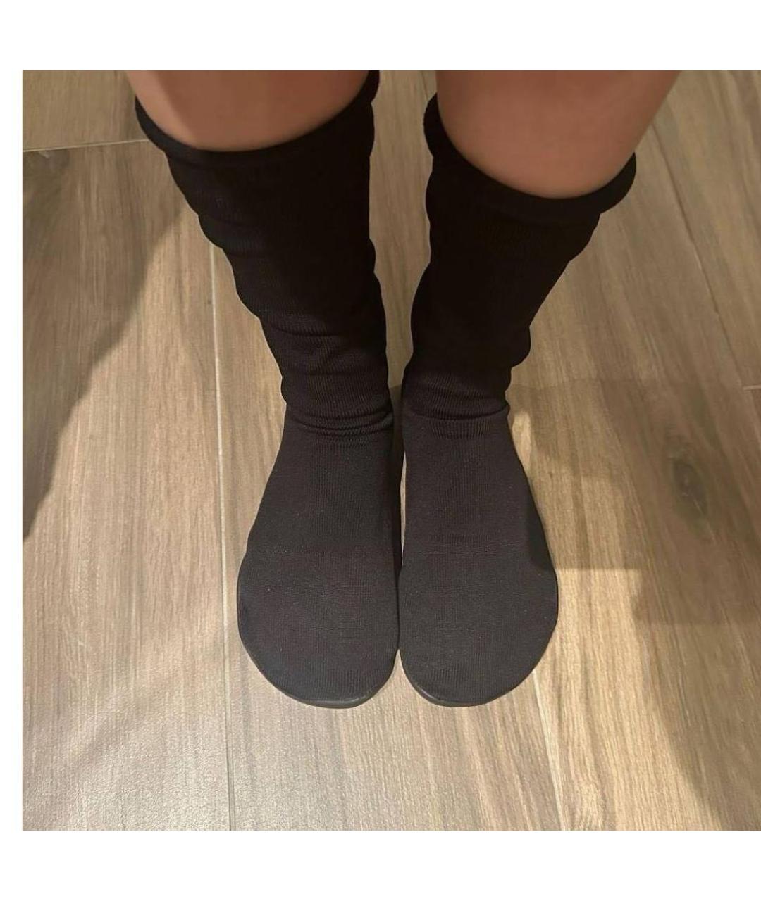 YEEZY Черные текстильные ботинки, фото 4