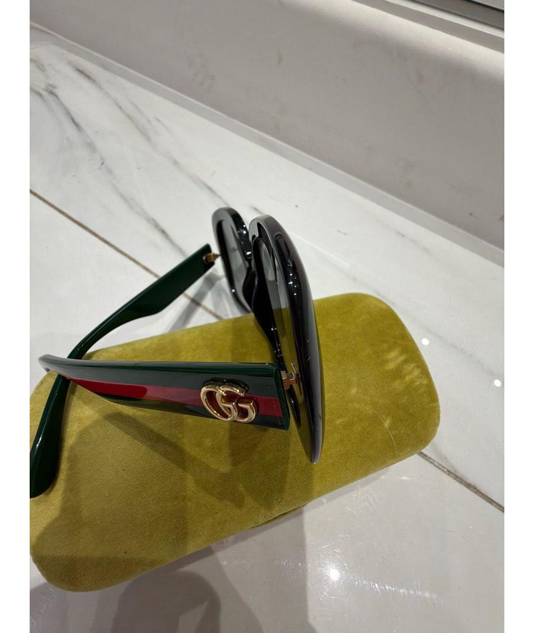 GUCCI Черные пластиковые солнцезащитные очки, фото 3
