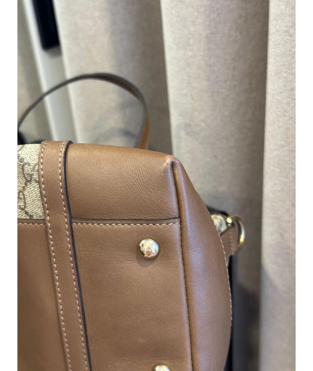 GUCCI Коричневая сумка с короткими ручками, фото 5