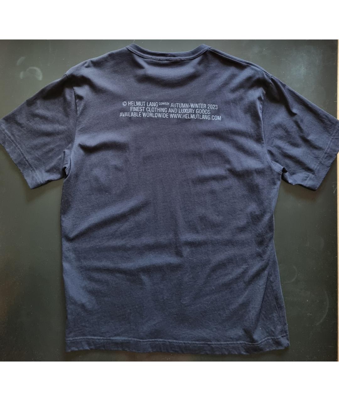 HELMUT LANG Черная хлопковая футболка, фото 6