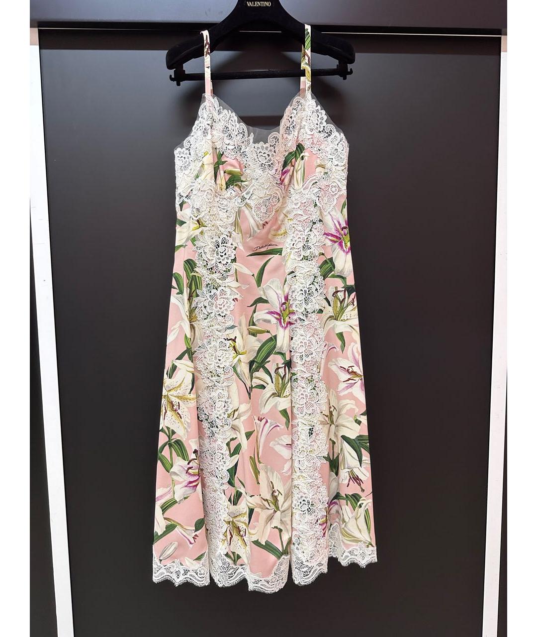 DOLCE&GABBANA Розовый шелковый сарафан, фото 4