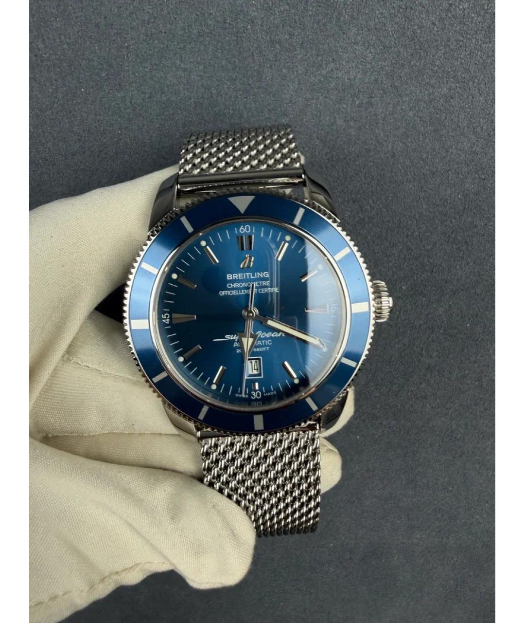 BREITLING Синие стальные часы, фото 2