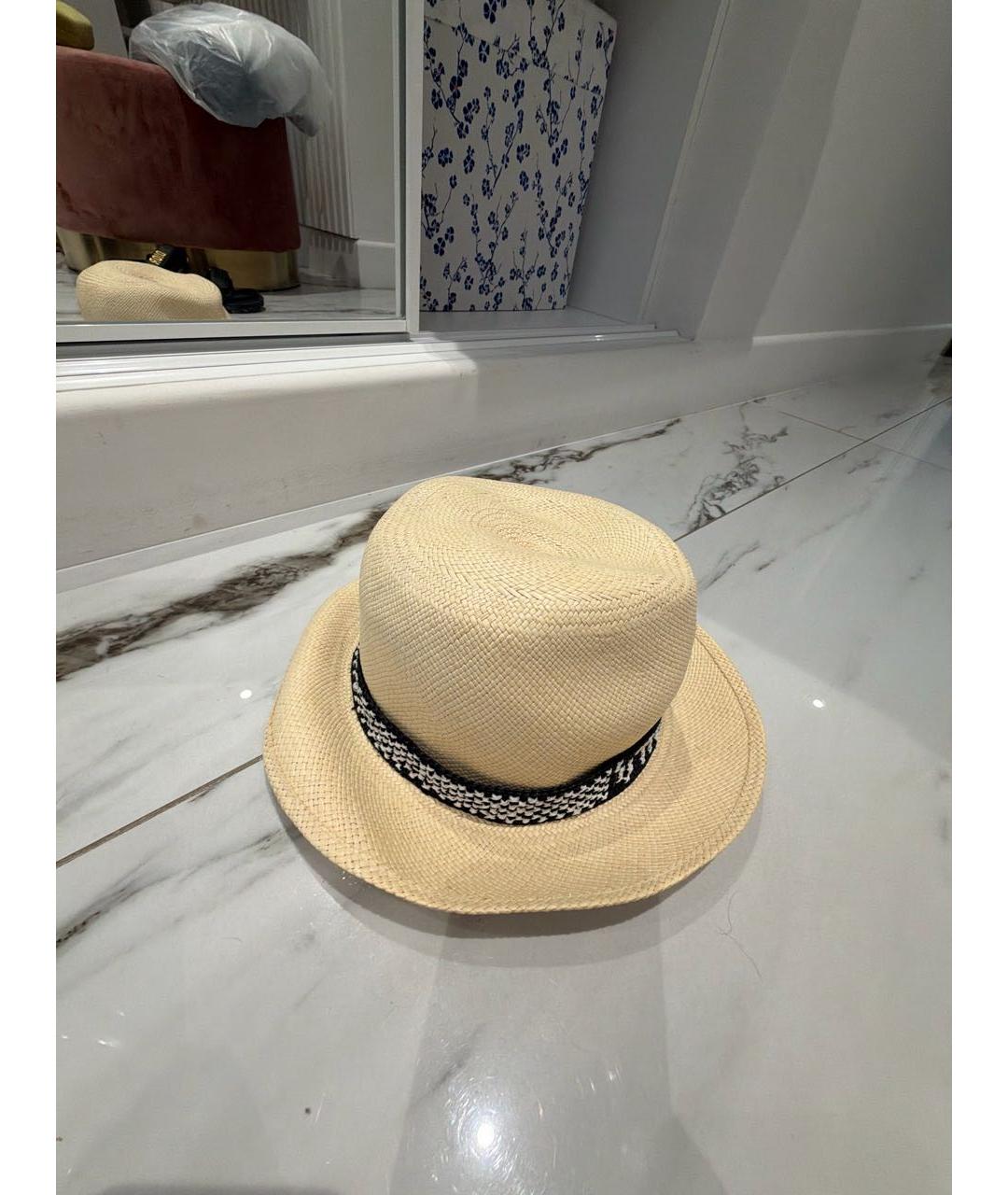 VALENTINO Желтая соломенная шляпа, фото 3