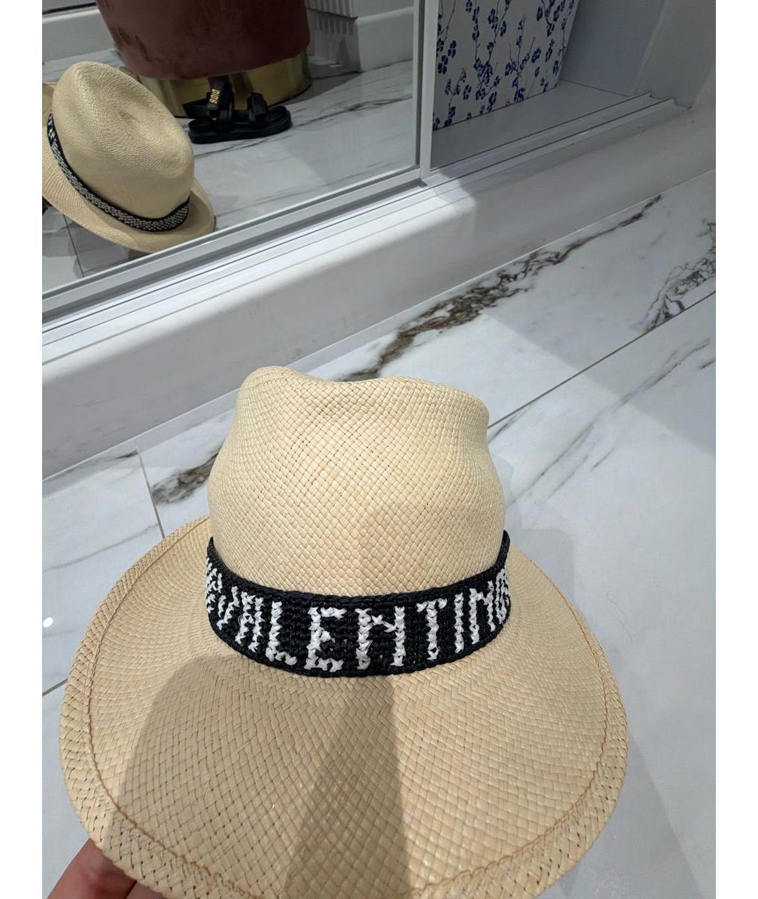 VALENTINO Желтая соломенная шляпа, фото 4
