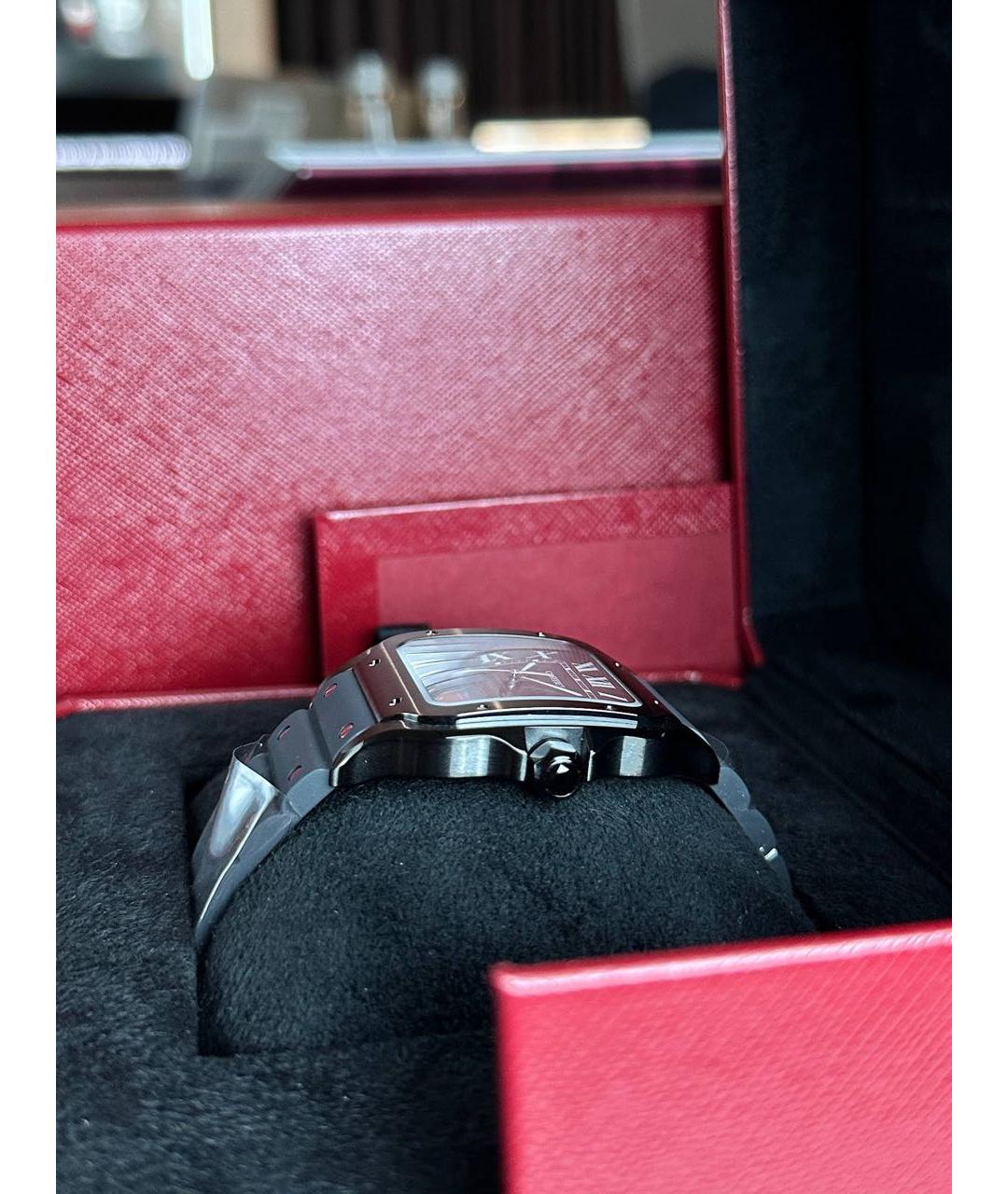 CARTIER Черные часы, фото 5