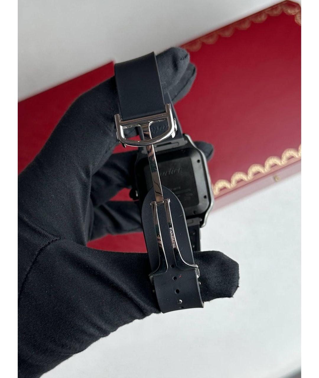 CARTIER Черные часы, фото 7