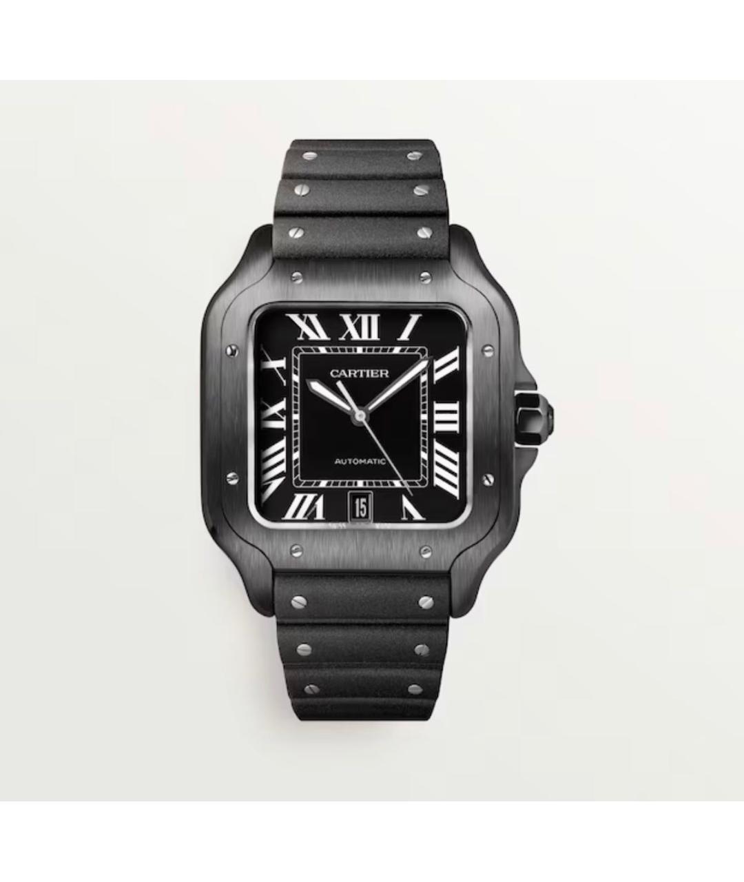 CARTIER Черные часы, фото 9