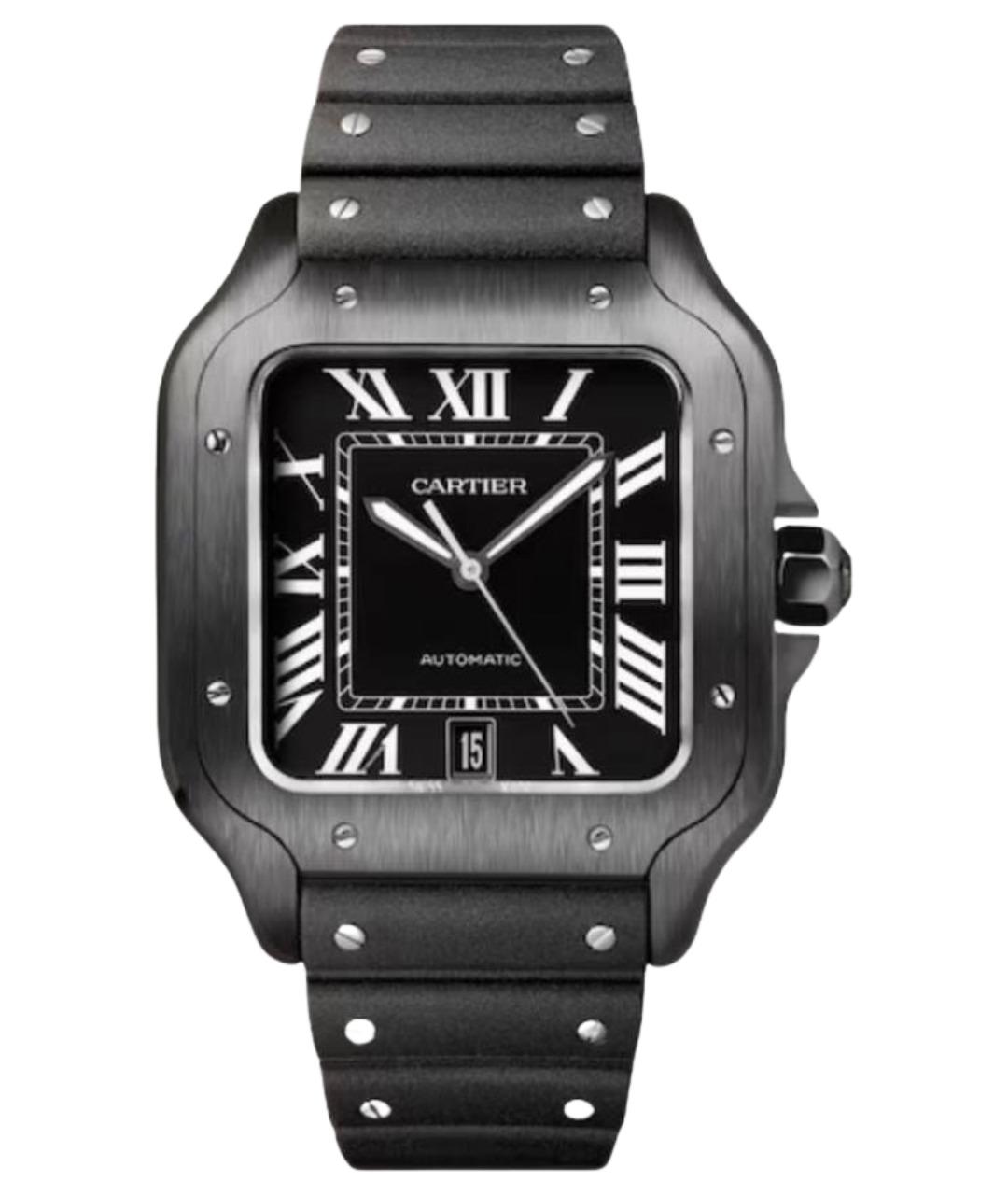 CARTIER Черные часы, фото 1