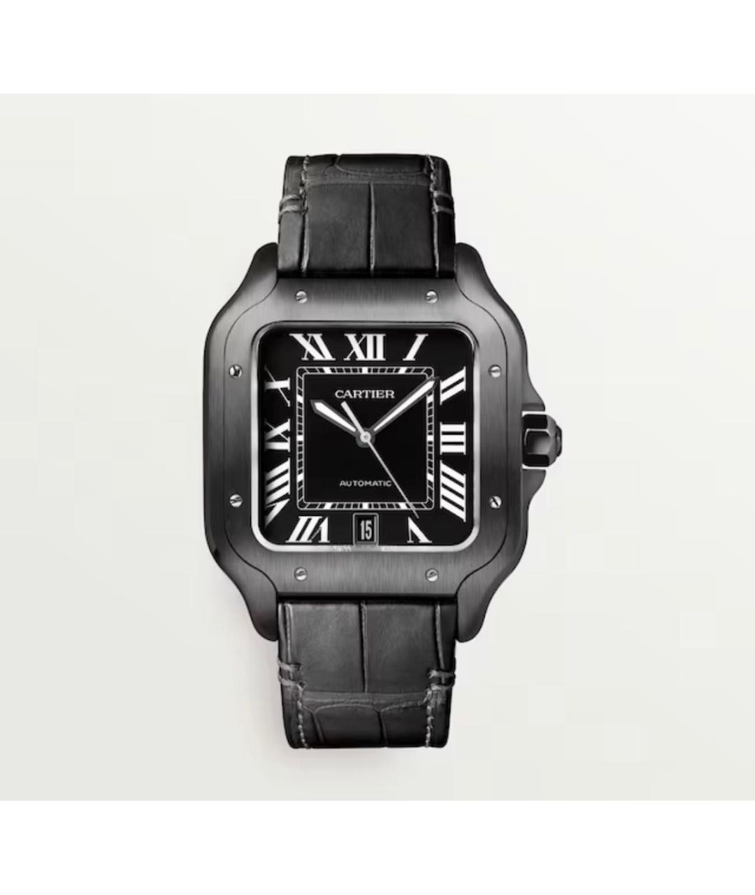 CARTIER Черные часы, фото 2