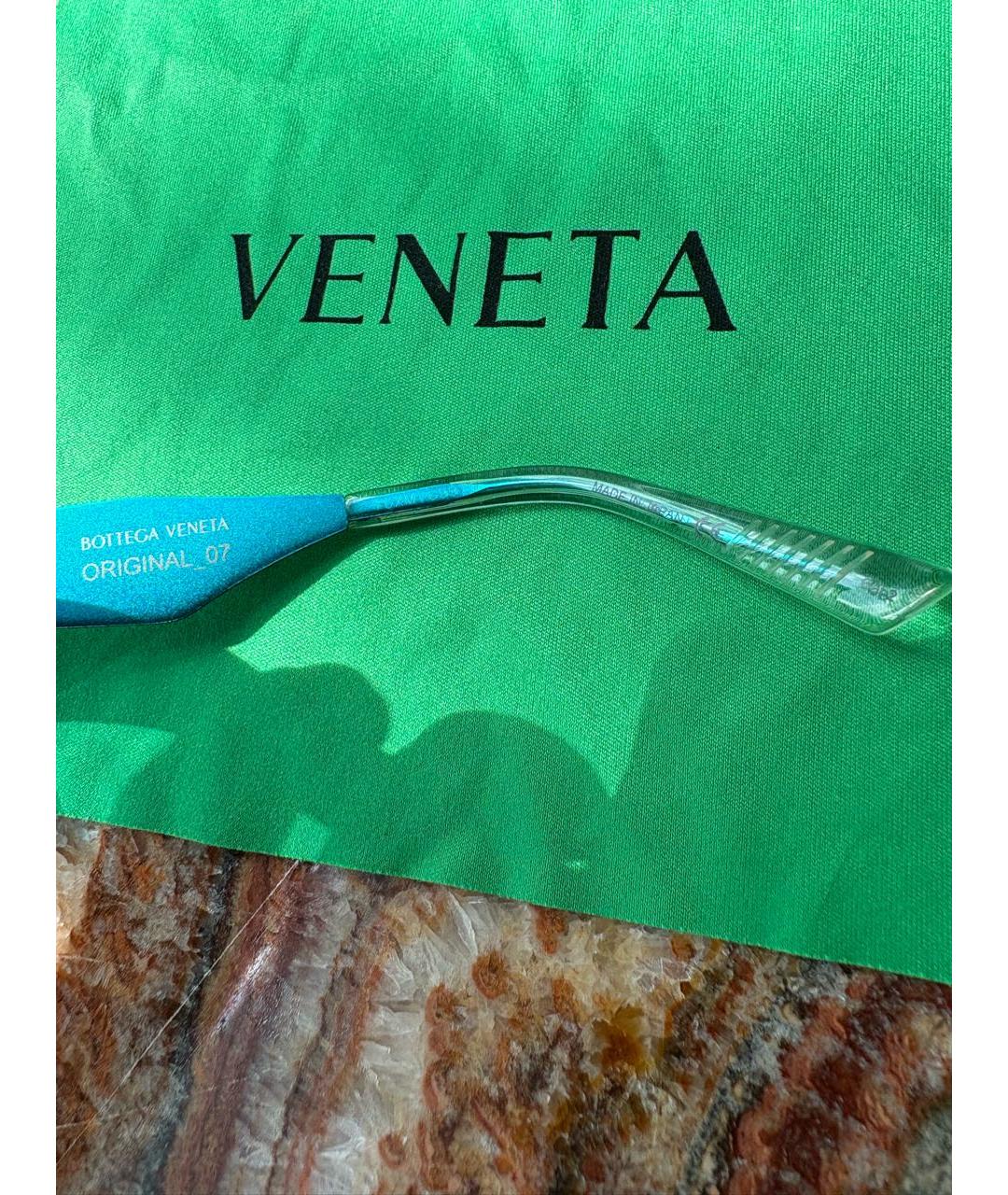 BOTTEGA VENETA Бирюзовые солнцезащитные очки, фото 7