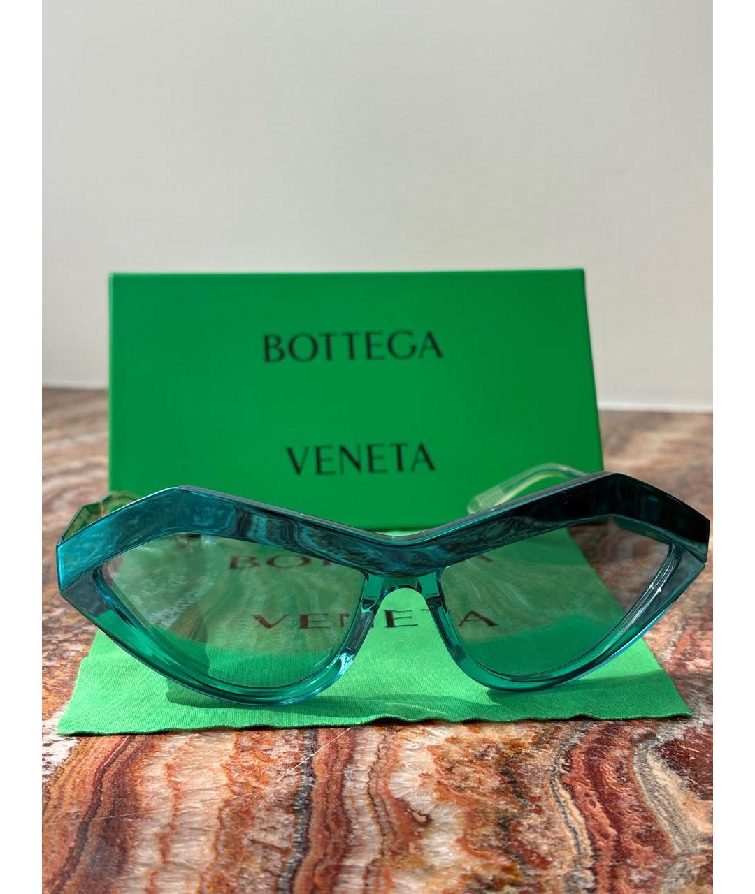 BOTTEGA VENETA Бирюзовые солнцезащитные очки, фото 8