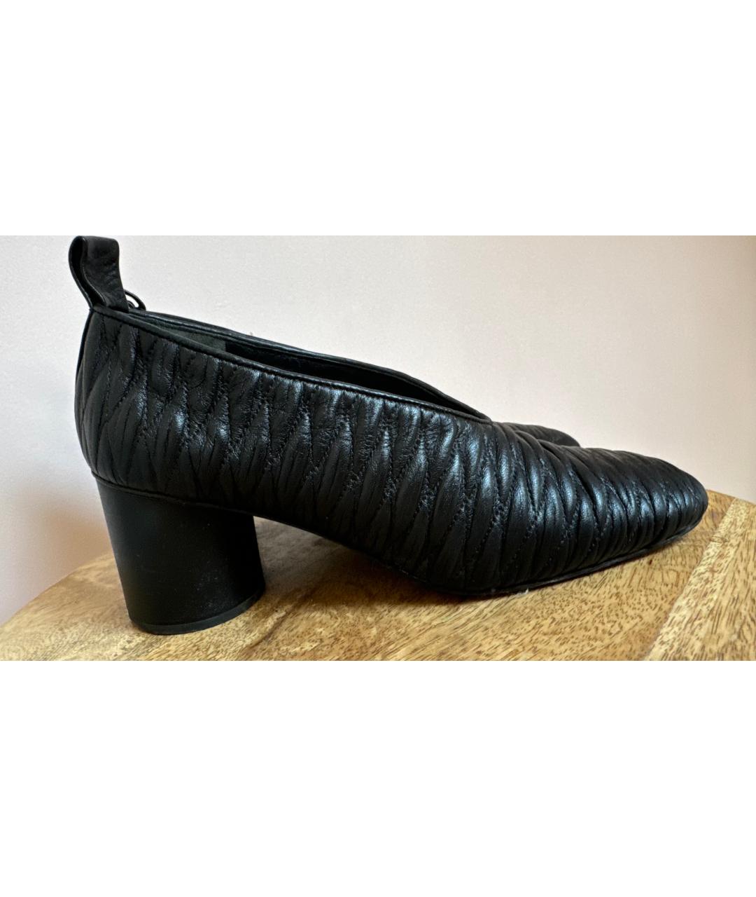JIL SANDER Черные кожаные туфли, фото 7