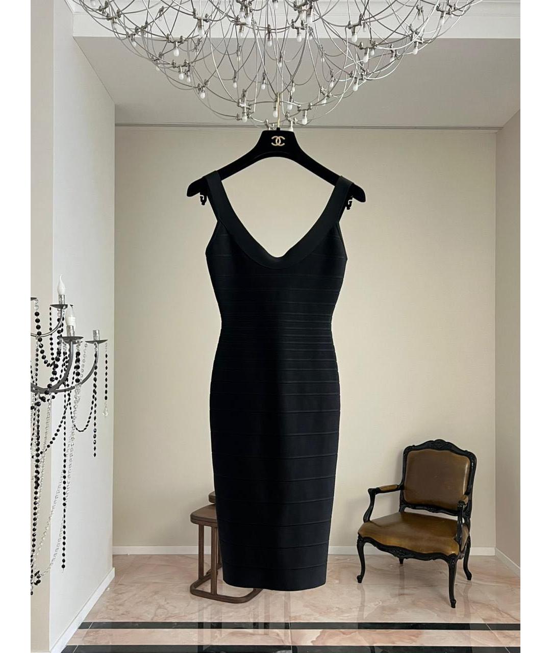HERVE LEGER Черное платье, фото 9