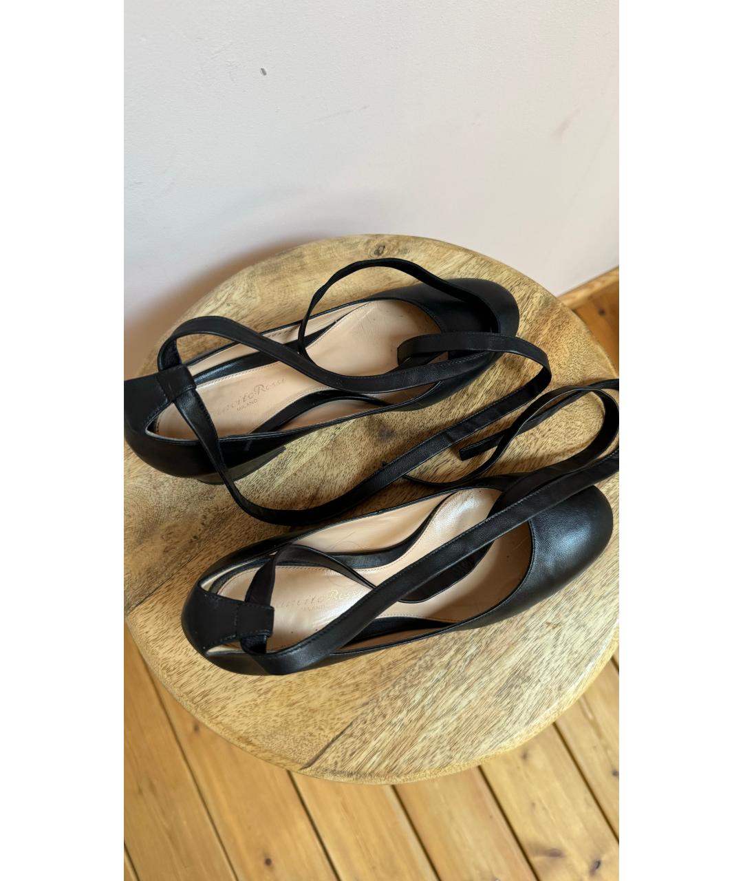 GIANVITO ROSSI Черные кожаные туфли, фото 2
