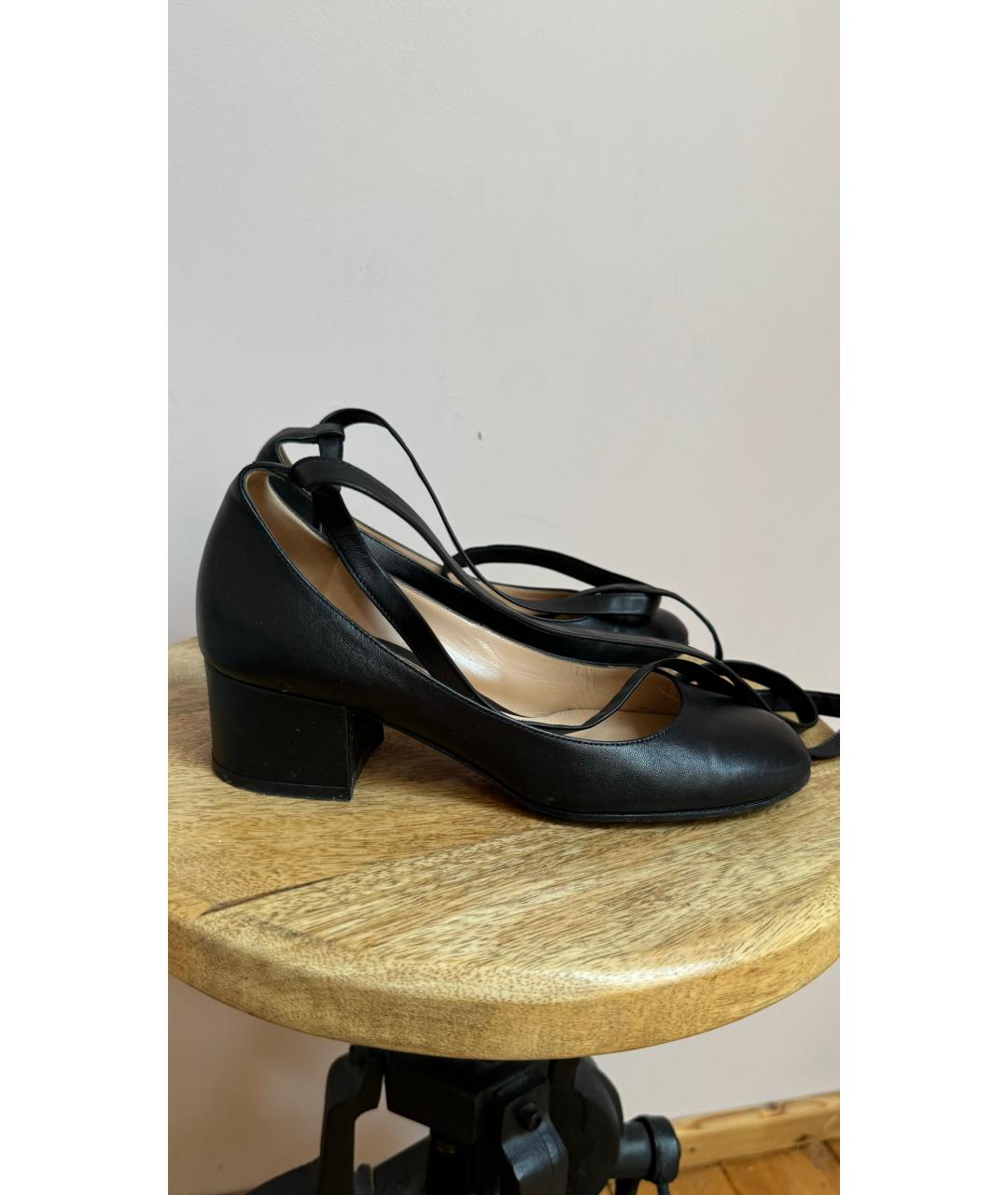 GIANVITO ROSSI Черные кожаные туфли, фото 6