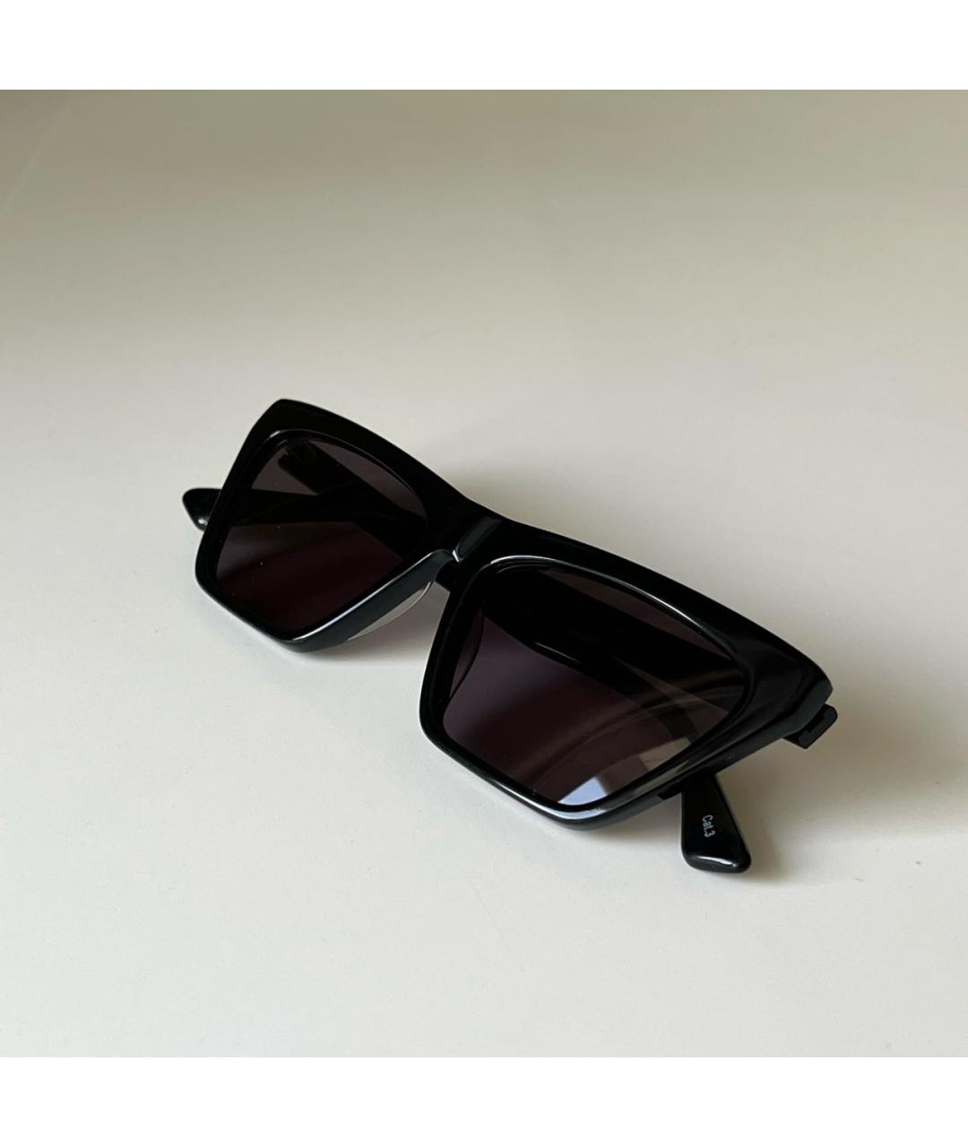 MCQ ALEXANDER MCQUEEN Черные пластиковые солнцезащитные очки, фото 3