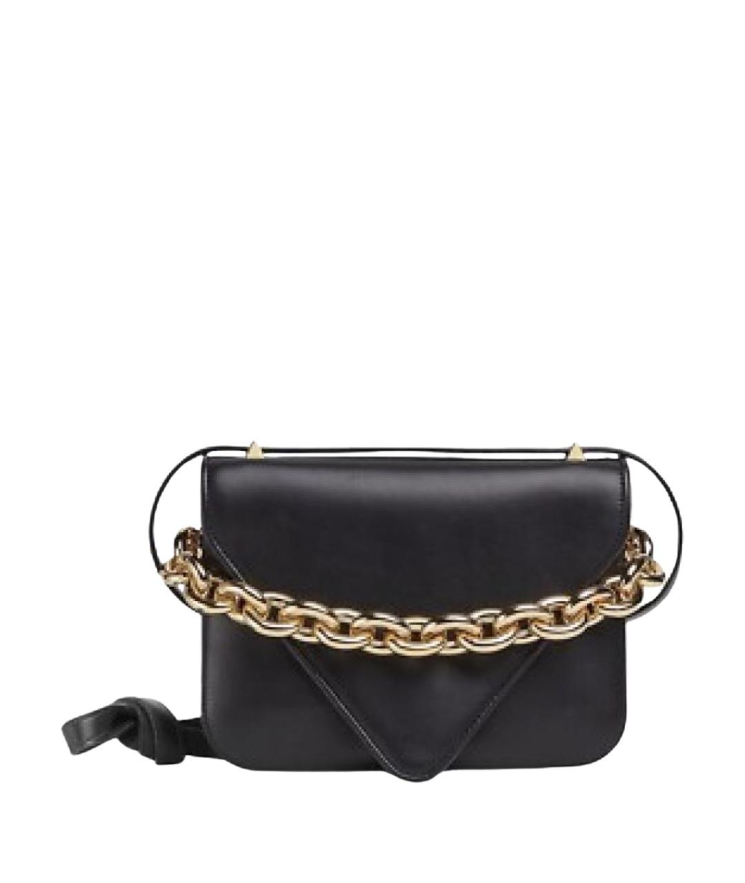 BOTTEGA VENETA Черная кожаная сумка через плечо, фото 1