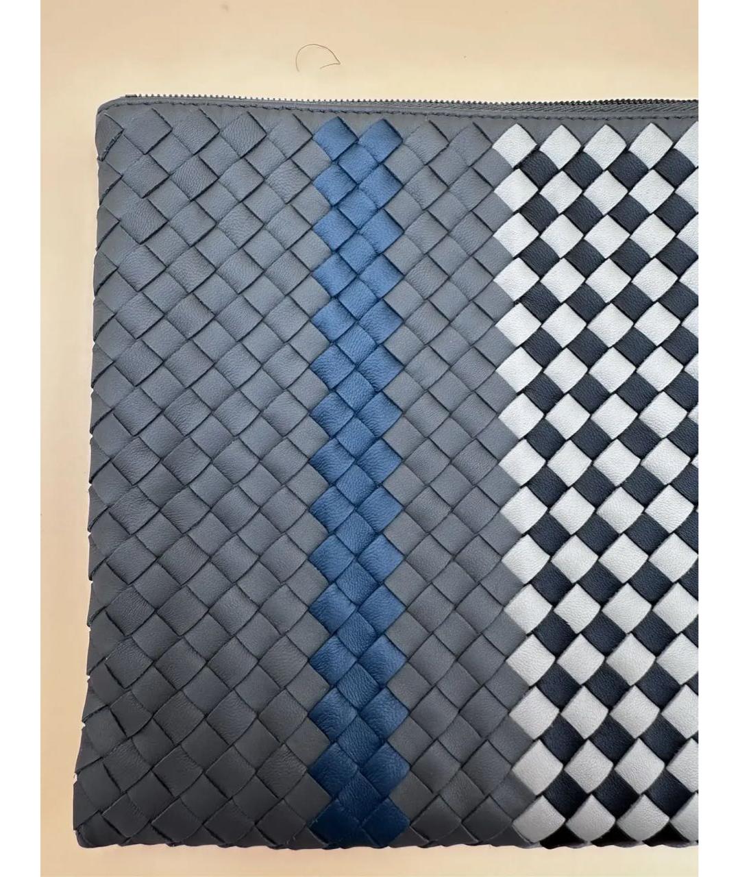 BOTTEGA VENETA Синяя кожаная папка для документов, фото 3