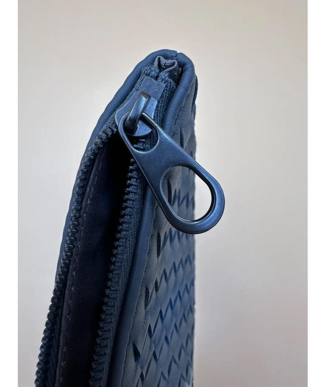BOTTEGA VENETA Синяя кожаная папка для документов, фото 4