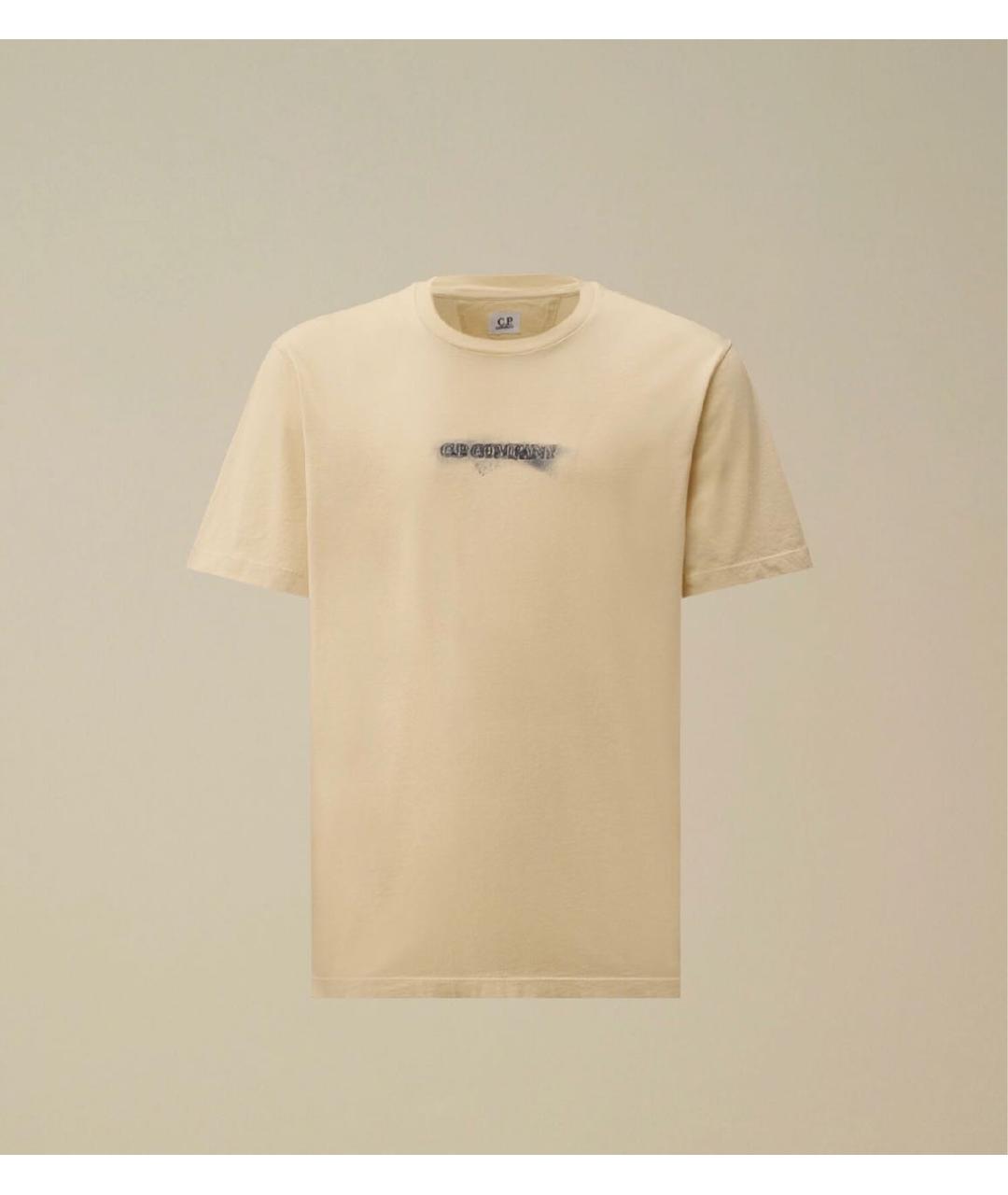 CP COMPANY Бежевая хлопковая футболка, фото 7