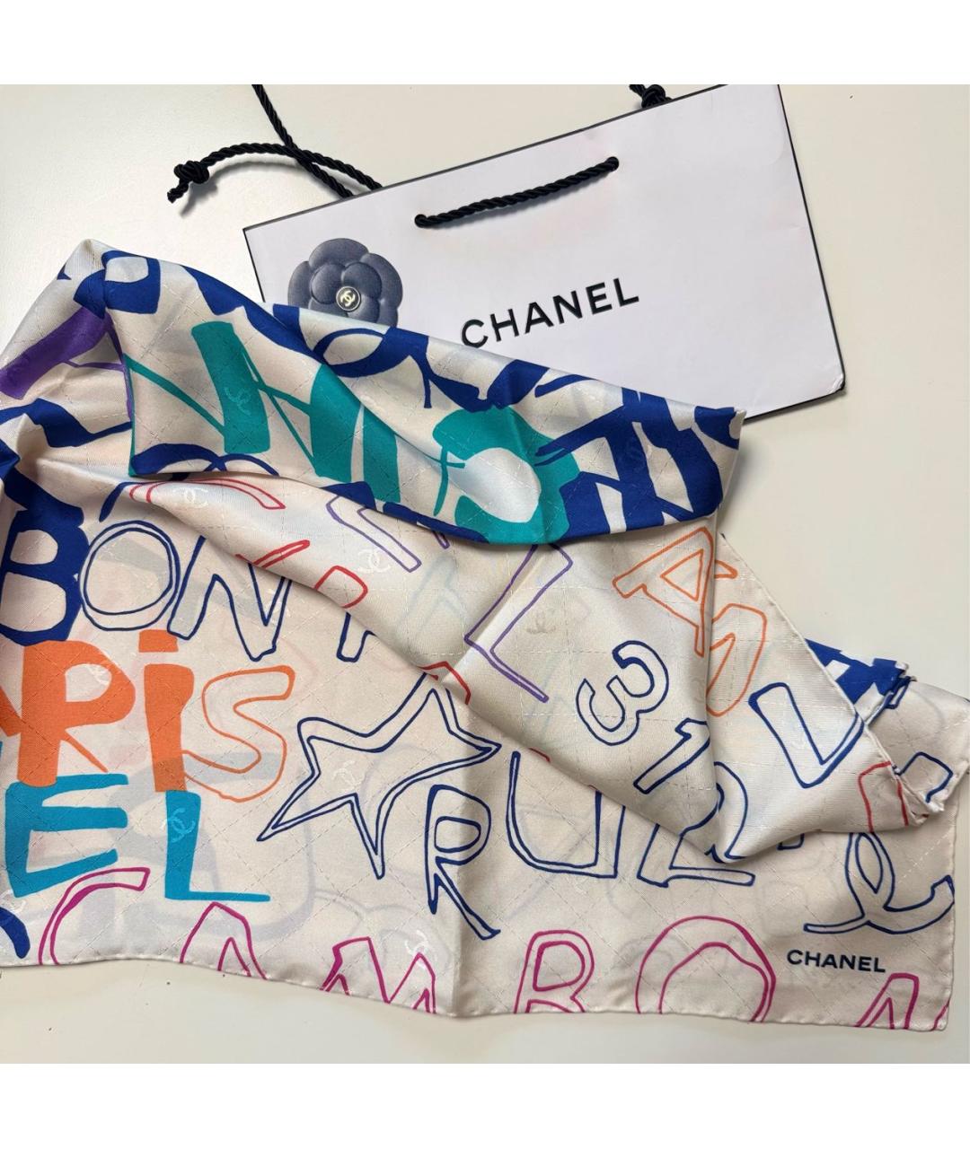 CHANEL Мульти шелковый платок, фото 5