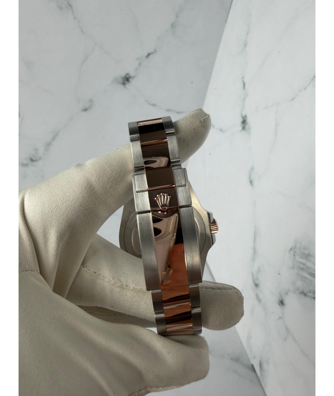 ROLEX Черные часы из розового золота, фото 8