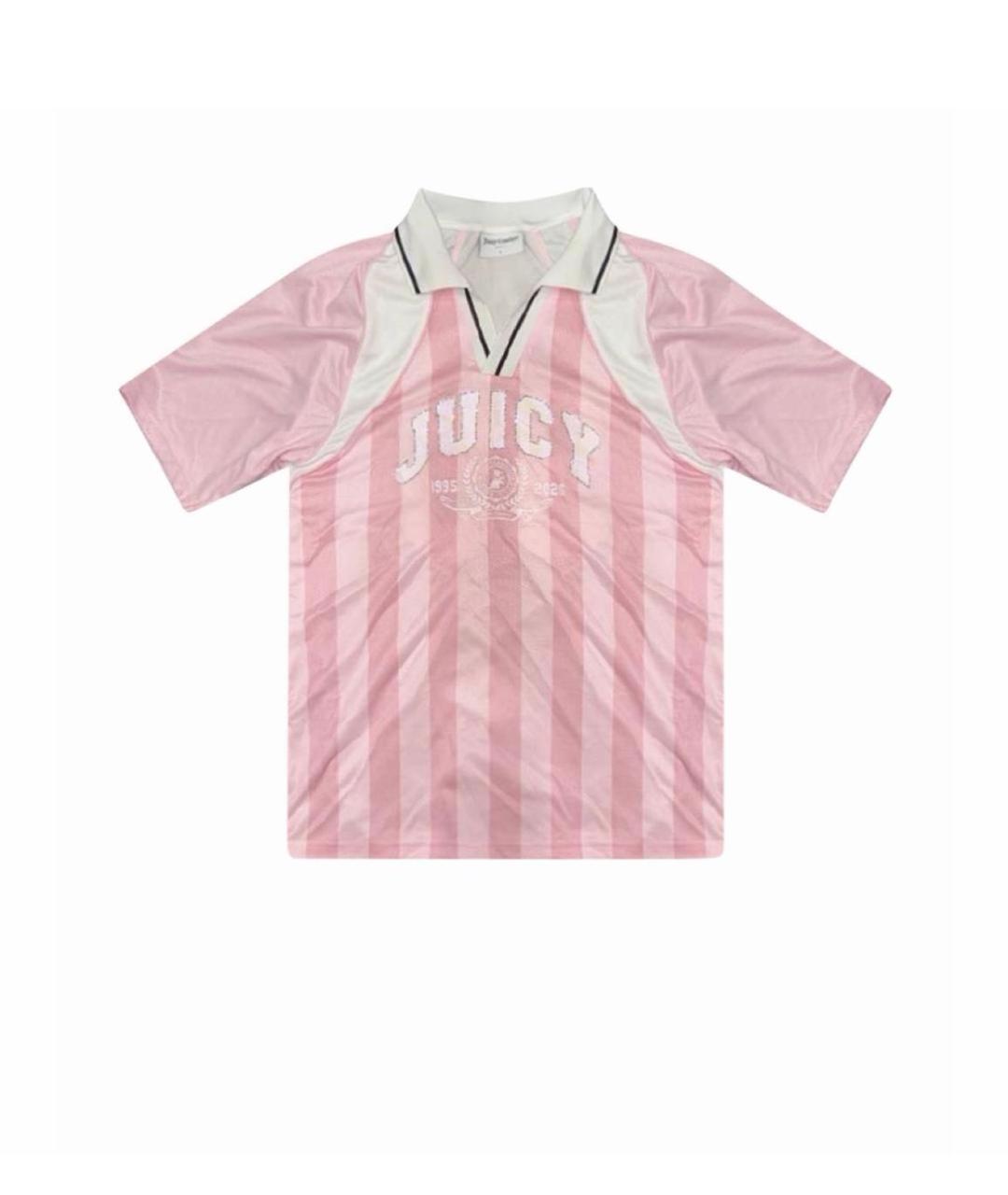 JUICY COUTURE Розовая полиэстеровая футболка, фото 8