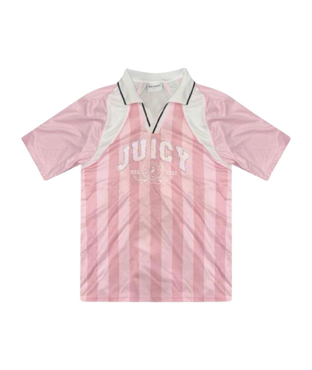 JUICY COUTURE Розовая полиэстеровая футболка, фото 1