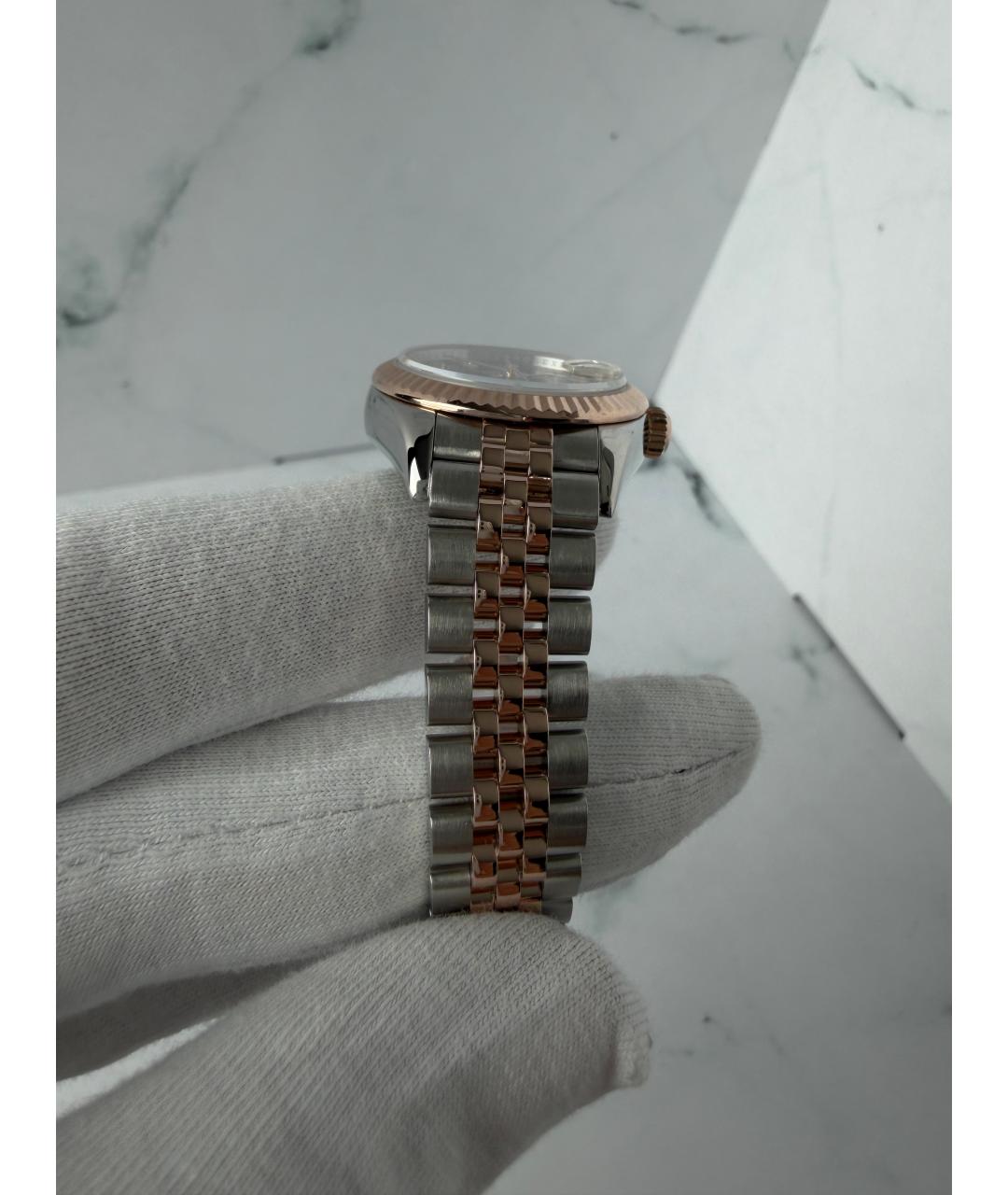 ROLEX Зеленые часы из розового золота, фото 5