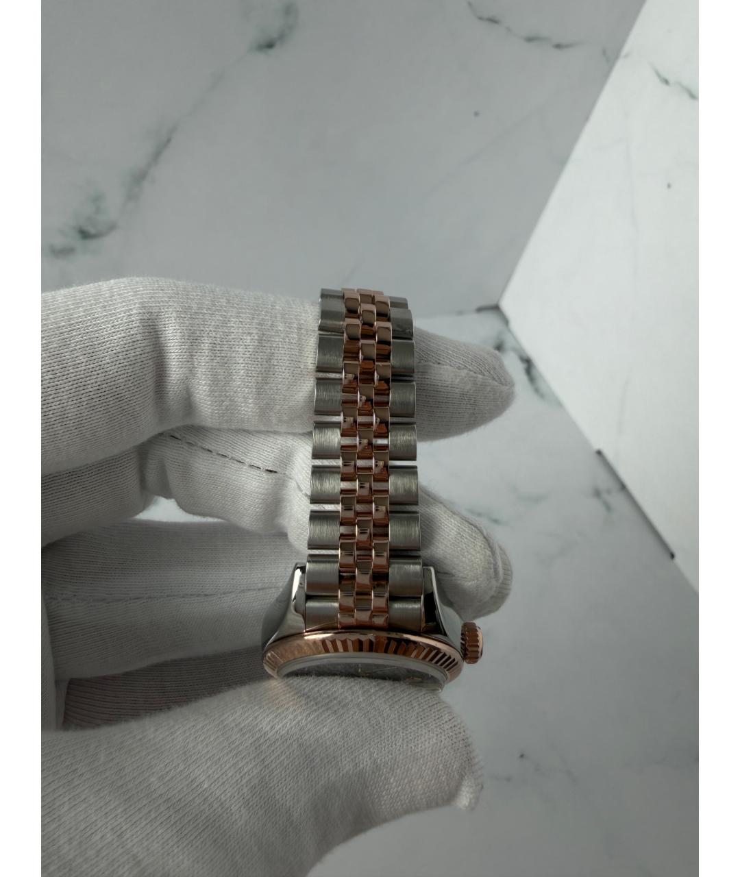 ROLEX Зеленые часы из розового золота, фото 6