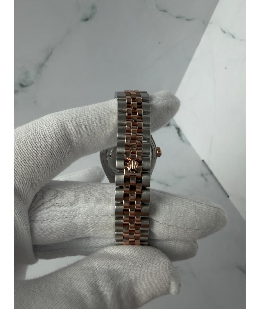 ROLEX Зеленые часы из розового золота, фото 8