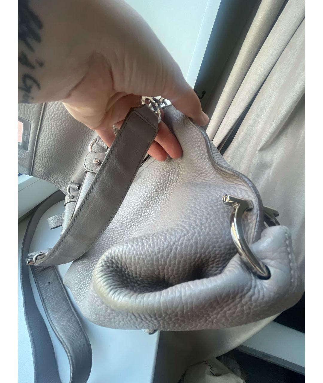 FERRAGAMO Бежевая кожаная сумка тоут, фото 7