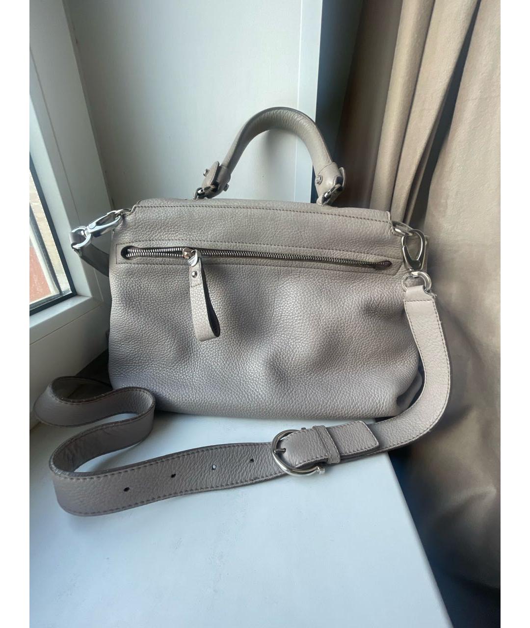 FERRAGAMO Бежевая кожаная сумка тоут, фото 3