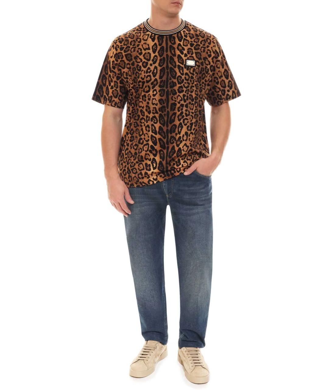 DOLCE&GABBANA Синие хлопко-эластановые прямые джинсы, фото 2