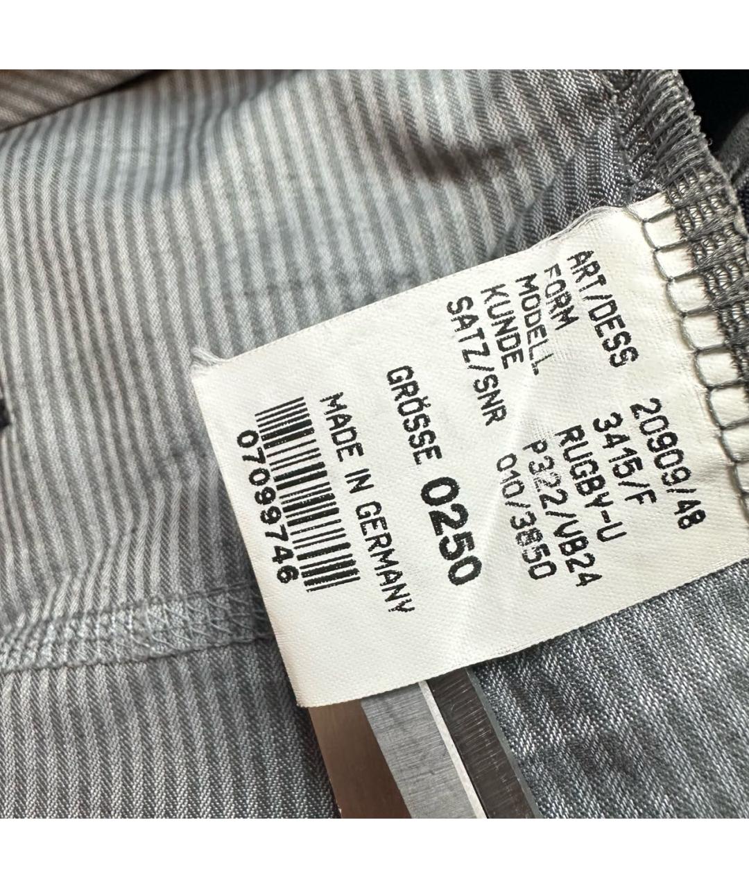 BURBERRY Темно-синие шерстяные классические брюки, фото 6