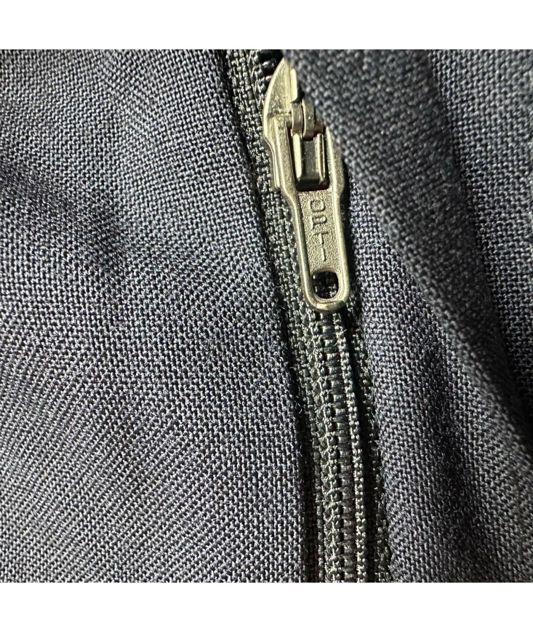 BURBERRY Темно-синие шерстяные классические брюки, фото 5