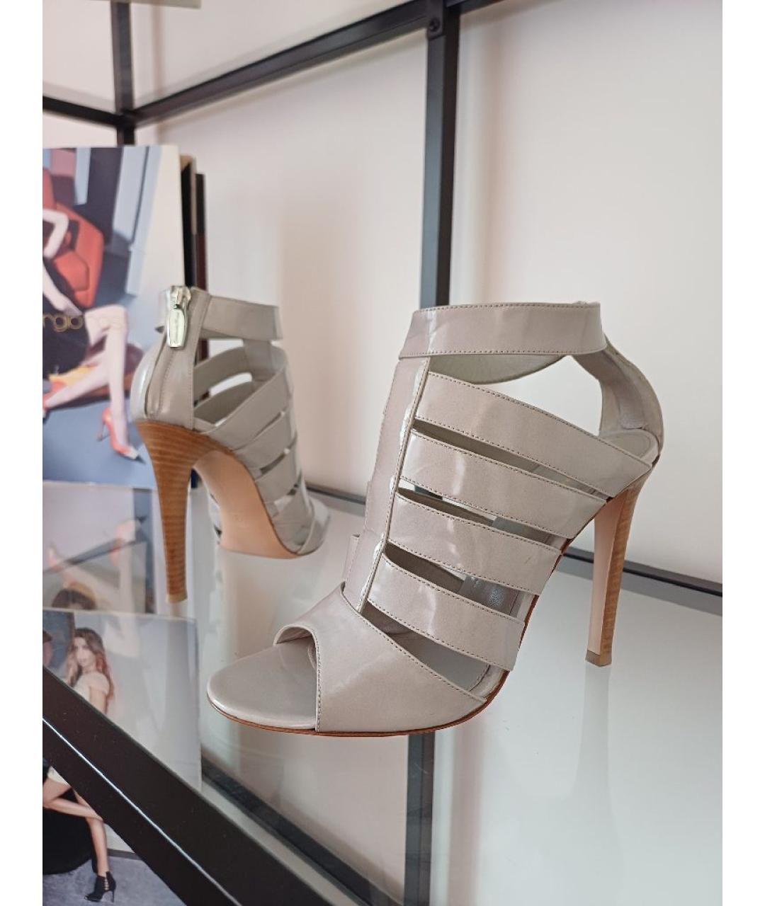 GIANVITO ROSSI Серые кожаные босоножки, фото 3