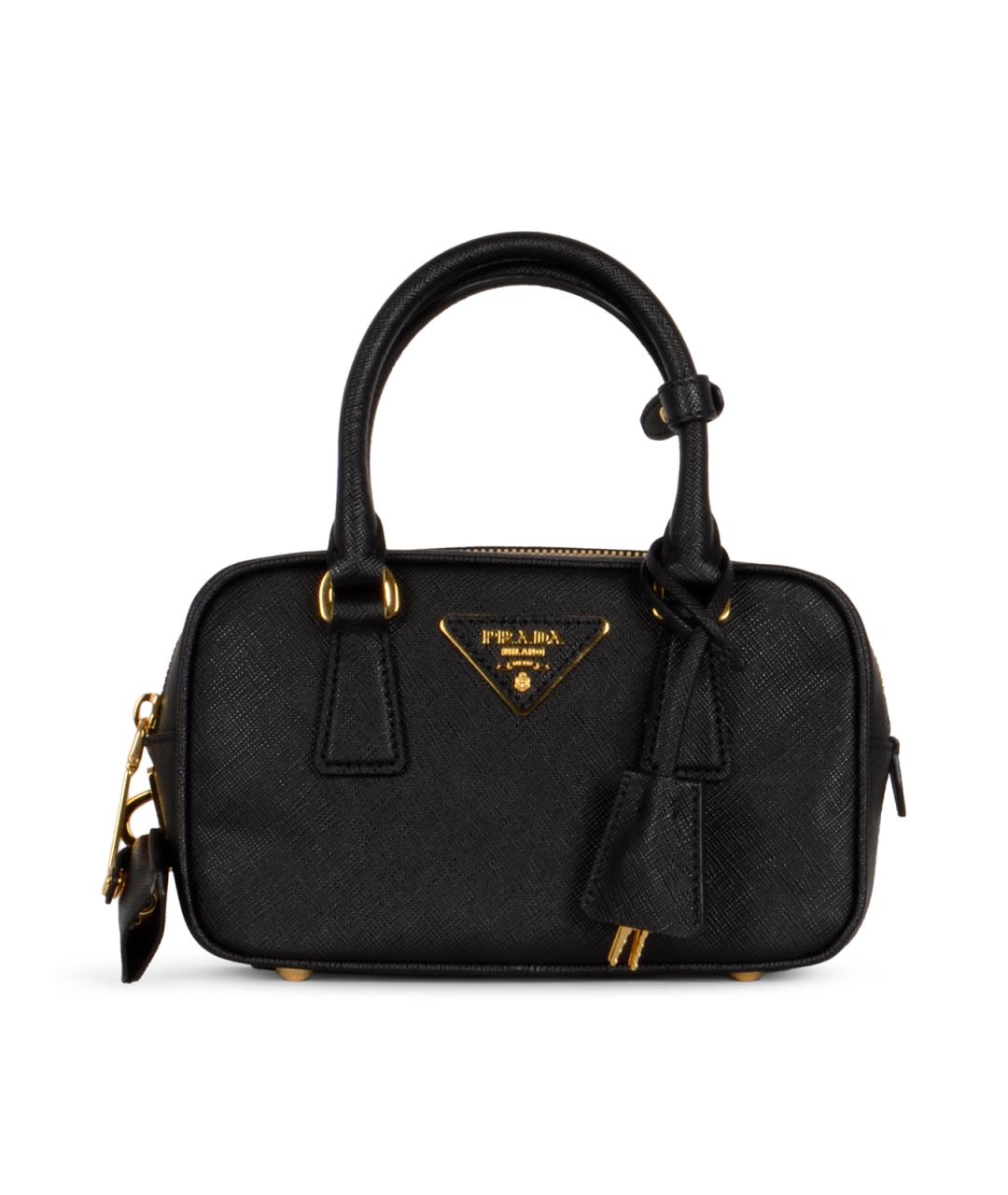 PRADA Черная кожаная сумка тоут, фото 1