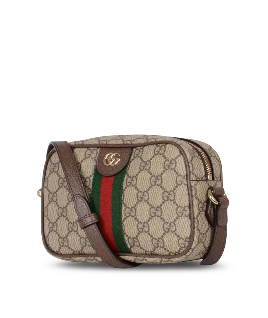 GUCCI Бежевая тканевая сумка через плечо, фото 2